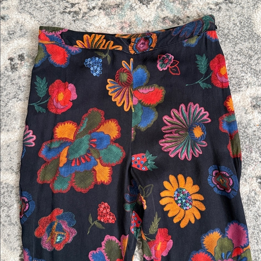 Farm Rio Floral Flare Pants - Picture 2 of 14